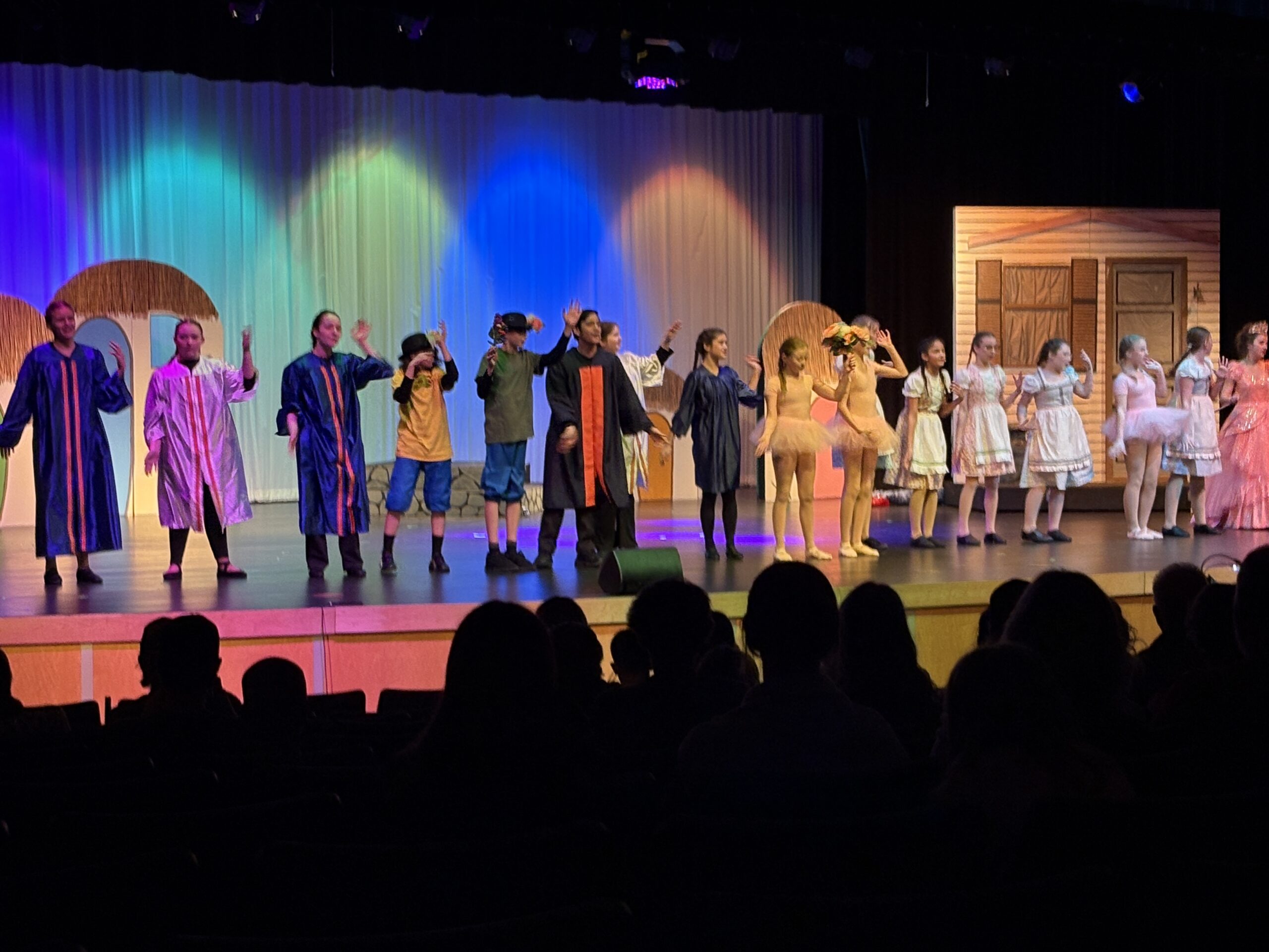 Students acting in school play